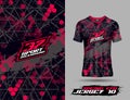 Tshirt abstract triangle background for extreme sport jersey team, motocross, car racing, cycling, fishing, diving, leggings, Royalty Free Stock Photo