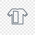 Tshirt concept vector linear icon isolated on transparent background, Tshirt concept transparency logo in outline style