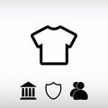 Tshirt Icon icon, vector illustration. Flat design style Royalty Free Stock Photo