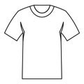 Tshirt icon, outline style Royalty Free Stock Photo