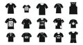 Tshirt icon set, simple style Royalty Free Stock Photo