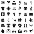 Tshirt icons set, simple style Royalty Free Stock Photo