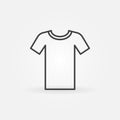 Tshirt minimal outline icon. Vector t-shirt symbol