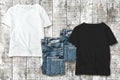 Tshirt mockup Fashion flatlay website online shop social media