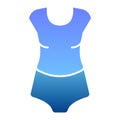 Tshirt and panties flat icon. Woman underware color icons in trendy flat style. Lady underclothes gradient style design