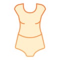 Tshirt and panties flat icon. Woman underware orange icons in trendy flat style. Lady underclothes gradient style design