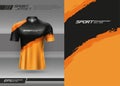 Vector textile design sport tshirt jersey mockup for racing, gaming, motocross, cycling, football club uniform front view Royalty Free Stock Photo