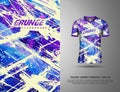 T-shirt grunge sports design for racing, jersey, cycling, football, gaming