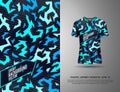 Tshirt sports modern camouflage design for racing, jersey, cycling, football, gaming Royalty Free Stock Photo