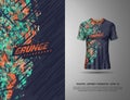 Tshirt sports grunge background for racing, jersey, cycling, fishing, football, gaming