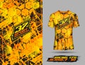 Tshirt sports honeycomb texture background for soccer jersey, downhill, cycling, football, gaming Royalty Free Stock Photo