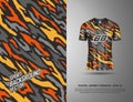 Tshirt sports modern camouflage design for racing, jersey, cycling, football, gaming