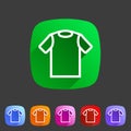 Tshirt t-shirt tee icon flat web sign symbol logo label Royalty Free Stock Photo