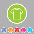 Tshirt t-shirt tee icon flat web sign symbol logo label Royalty Free Stock Photo