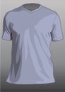 TShirt template with V-neck