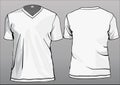 TShirt template with V-neck