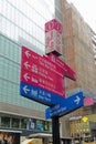 Tsim Sha Tsui road sign in Kowloon, Hong Kong, China