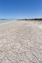 Tsimanampetsotsa Lake with dry, cracked beach. Madagascar wilderness landscape Royalty Free Stock Photo