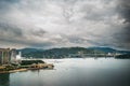 Tsing Ma Bridge, Hong Kong, China. Royalty Free Stock Photo