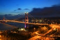 The Tsing Ma Bridge outlook in hong kong Royalty Free Stock Photo