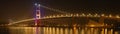 Tsing ma bridge panorama Royalty Free Stock Photo