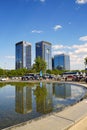 Tsinghua Tongfan building and reflection, Beijing