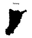 Tsirang outline map Royalty Free Stock Photo