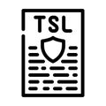 tsl protocol line icon vector illustration line