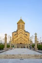 Tsminda Sameba, Holy Trinity Cathedral in Tbilisi Royalty Free Stock Photo