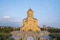 Tsminda Sameba, Holy Trinity Cathedral in Tbilisi Royalty Free Stock Photo