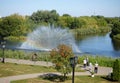 Tsna embankment in Tambov on a summer day