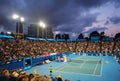 Tsonga v Petzschner at Australian Open 2011 Royalty Free Stock Photo