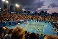 Tsonga v Petzschner at Australian Open 2011 Royalty Free Stock Photo