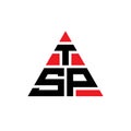 TSP triangle letter logo design with triangle shape. TSP triangle logo design monogram. TSP triangle vector logo template with red Royalty Free Stock Photo