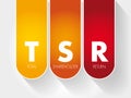 TSR - Total Shareholder Return acronym Royalty Free Stock Photo