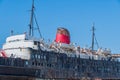 TSS Duke of Lancaster abandoned railway steamer ship docked in Mostyn Docks Royalty Free Stock Photo