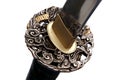 Tsuba : hand guard of Japanese sword Royalty Free Stock Photo