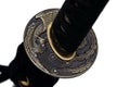 Tsuba : hand guard of Japanese sword Royalty Free Stock Photo