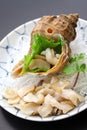 Tsubu gai sashimi, japanese whelk sashimi