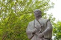 Tsukahara Bokuden Statue in Kashima, Ibaraki Prefecture, Japan. Tsukahara Bokuden 1489 - 1571 was a famous master swordsman .