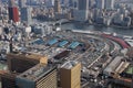 Tsukiji fish market from above