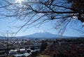 TSUKIJI Tokyo , Japan - November 13,2017 : Fresh oyster and sauces , sea shell ,Japan popular seafood.View of Mt.Fuji from Arakura Royalty Free Stock Photo