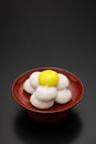 Tsukimi Dango, traditional Japanese rice dumplings for moon viewing event