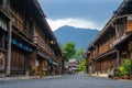 Tsumago juku , Edo village on Enakyo Nakasendo trails during summer morning at Gifu , Japan : 29 August 2019