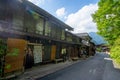 Tsumago juku , Edo village on Enakyo Nakasendo trails during summer morning at Gifu , Japan : 29 August 2019