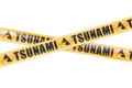 Tsunami Caution Barrier Tapes, 3D rendering