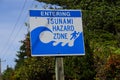 Tsunami emergency sign
