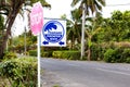 Tsunami Evacuation Route, Rarotonga, Cook Islands, South Pacific Ocean