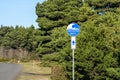 Tsunami Hazard Zone Evacuation Route warning sign Royalty Free Stock Photo