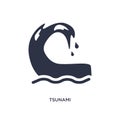 tsunami icon on white background. Simple element illustration from weather concept Royalty Free Stock Photo